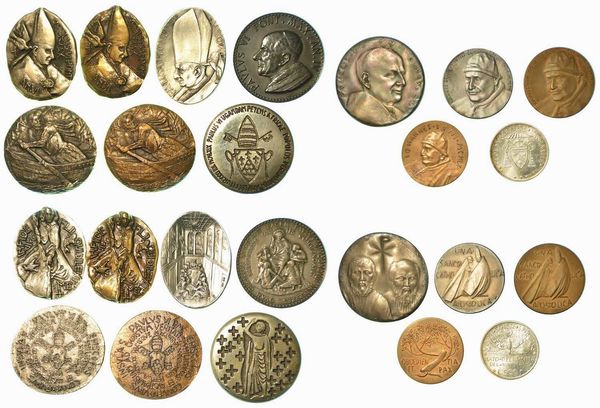 VATICANO. Lotto di undici medaglie e una moneta.  - Asta Numismatica - Associazione Nazionale - Case d'Asta italiane