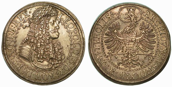 AUSTRIA. LEOPOLD I, 1657-1705. 2 Thaler s.d. Hall.  - Asta Numismatica - Associazione Nazionale - Case d'Asta italiane