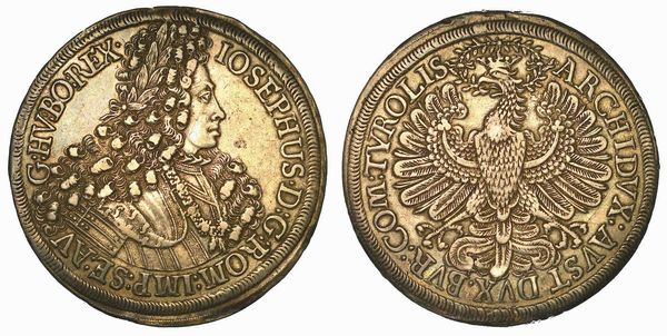 AUSTRIA. JOSEPH I, 1705-1711. 2 Thaler s.d.  - Asta Numismatica - Associazione Nazionale - Case d'Asta italiane
