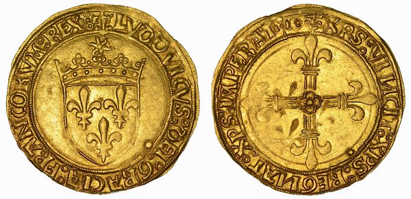 FRANCIA. LOUIS XII, 1498-1514. Ecu d'or au soleil. Lione.  - Asta Numismatica - Associazione Nazionale - Case d'Asta italiane
