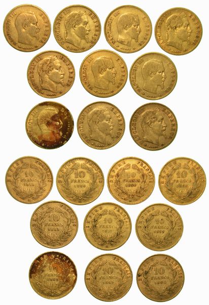 FRANCIA. Lotto di dieci monete.  - Asta Numismatica - Associazione Nazionale - Case d'Asta italiane
