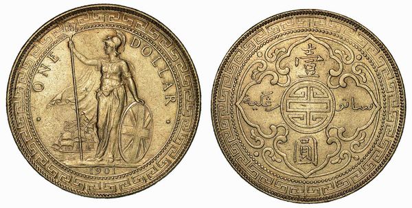 REGNO UNITO. VICTORIA, 1837-1901. Trade Dollar 1901.  - Asta Numismatica - Associazione Nazionale - Case d'Asta italiane