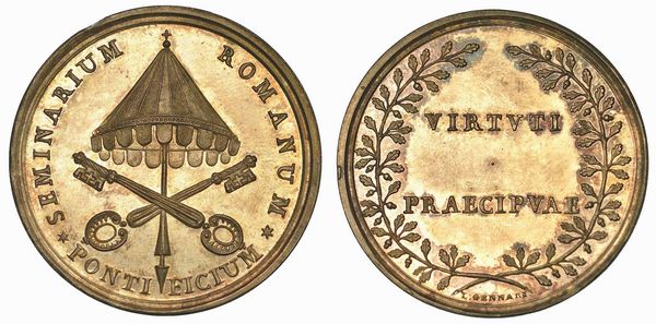 PIO VII (BARNABA CHIARAMONTI), 1800-1823. Medaglia straordinaria in argento 1805.  - Asta Numismatica - Associazione Nazionale - Case d'Asta italiane