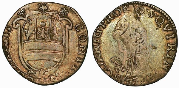 CORREGGIO. ANONIME DEI CONTI, 1569-1580. Giulio da 6 Soldi.  - Asta Numismatica - Associazione Nazionale - Case d'Asta italiane