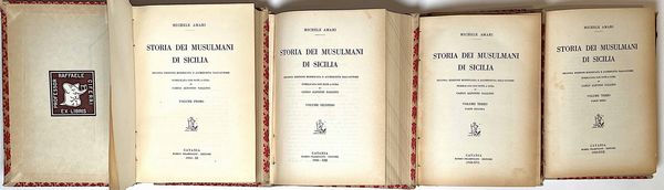 AMARI M. Storia dei musulmani di Sicilia. Voll. I-II-III (parte seconda e terza).  - Asta Numismatica - Associazione Nazionale - Case d'Asta italiane