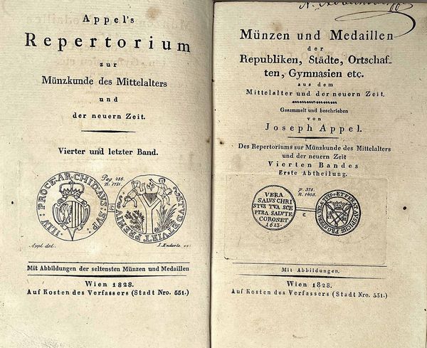 APPEL J. Appel's Repertorium zur Munzkunde des Mittelalters und der neuer Zeit.  - Asta Numismatica - Associazione Nazionale - Case d'Asta italiane