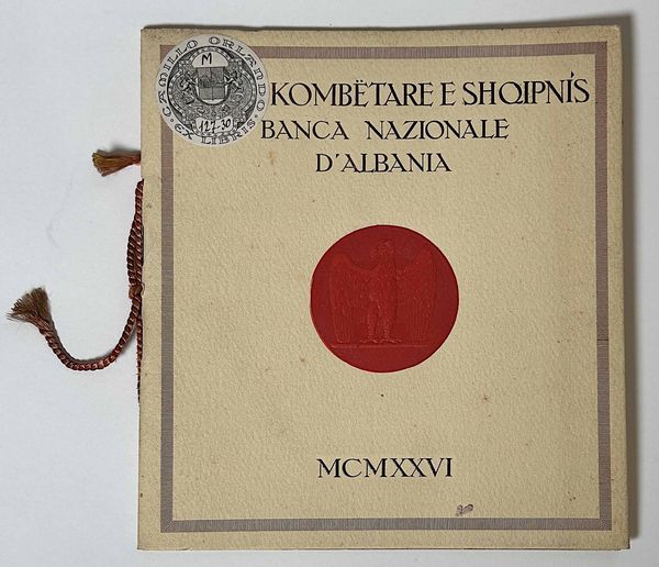 BANCA NAZIONALE D'ALBANIA. BANKA KOMBETARE E SHQIPNIS.  - Asta Numismatica - Associazione Nazionale - Case d'Asta italiane