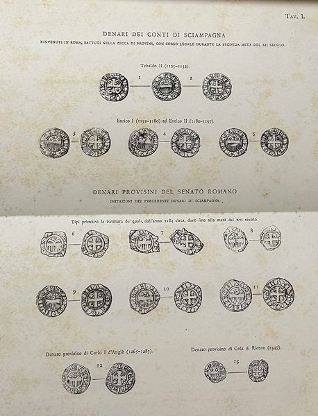 CAPOBIANCHI V. Appunti per servire all'ordinamento delle Monete coniate dal Senato di Roma dal 1184 al 1439 e degli stemmi primitivi del Comune di Roma.  - Asta Numismatica - Associazione Nazionale - Case d'Asta italiane