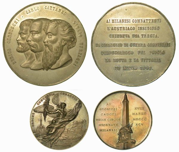 MILANO. Lotto di due medaglie.  - Asta Numismatica - Associazione Nazionale - Case d'Asta italiane