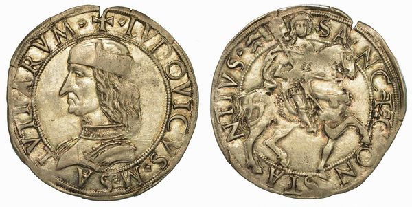 CARMAGNOLA. LUDOVICO II DI SALUZZO, 1475-1504. Cavallotto.  - Asta Numismatica - Associazione Nazionale - Case d'Asta italiane