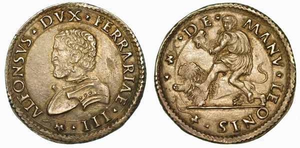 FERRARA. ALFONSO I D'ESTE, 1505-1534. Mezza Lira.  - Asta Numismatica - Associazione Nazionale - Case d'Asta italiane