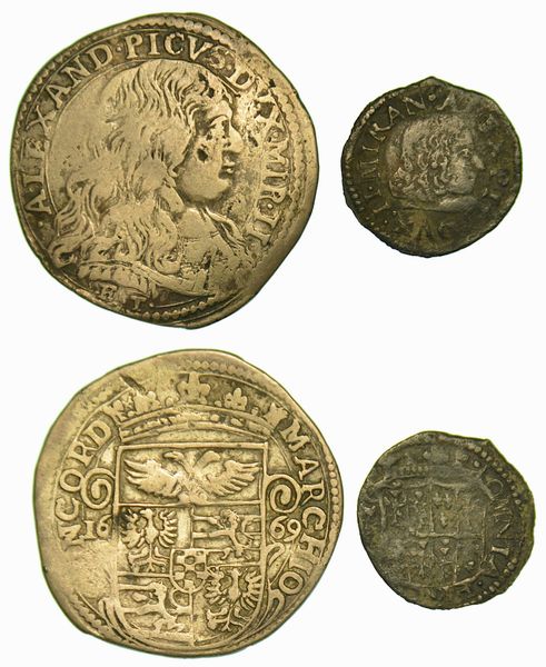 MIRANDOLA. Lotto di due monete.  - Asta Numismatica - Associazione Nazionale - Case d'Asta italiane