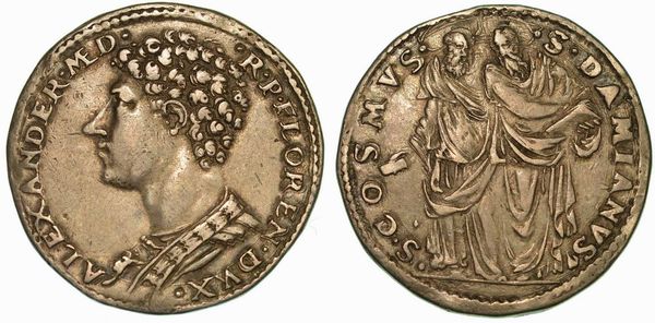 FIRENZE. ALESSANDRO DE' MEDICI, 1532-1537. Testone.  - Asta Numismatica - Associazione Nazionale - Case d'Asta italiane