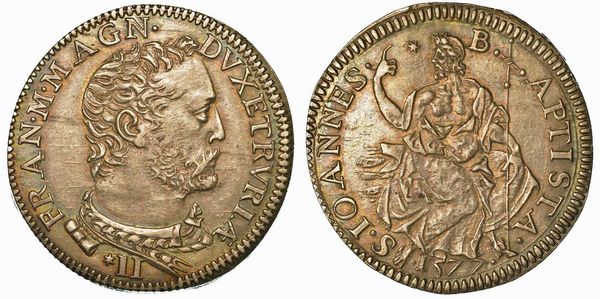 FIRENZE. FRANCESCO I DE' MEDICI, 1574-1587. Testone 1577.  - Asta Numismatica - Associazione Nazionale - Case d'Asta italiane
