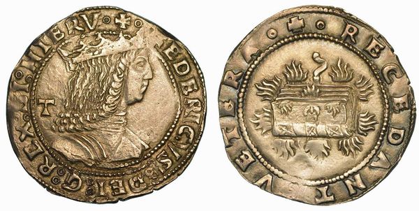 NAPOLI. FEDERICO III D'ARAGONA, 1496-1501. Carlino.  - Asta Numismatica - Associazione Nazionale - Case d'Asta italiane