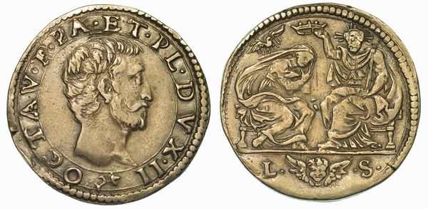 PARMA. OTTAVIO FARNESE, 1547-1586. Quarto di scudo.  - Asta Numismatica - Associazione Nazionale - Case d'Asta italiane