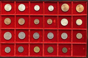 REGNO D'ITALIA (COLONIA D'ALBANIA) E REPUBBLICA ITALIANA (AFIS). Lotto di 23 monete.  - Asta Numismatica - Associazione Nazionale - Case d'Asta italiane