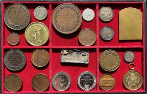 MUSICISTI, COMPOSITORI E TRAGEDIOGRAFI. Lotto di 21 gettoni e medaglie.  - Asta Numismatica - Associazione Nazionale - Case d'Asta italiane