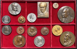 PROSATORI E POETI. Lotto di 35 medaglie.  - Asta Numismatica - Associazione Nazionale - Case d'Asta italiane