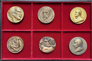 TEATRO. Lotto di 21 medaglie.  - Asta Numismatica - Associazione Nazionale - Case d'Asta italiane