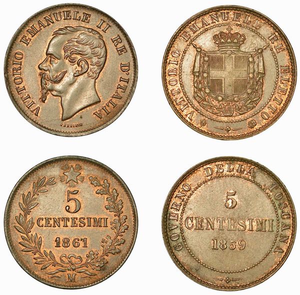 REGNO D'ITALIA. Lotto di due monete.  - Asta Numismatica | Rinascimento - Associazione Nazionale - Case d'Asta italiane