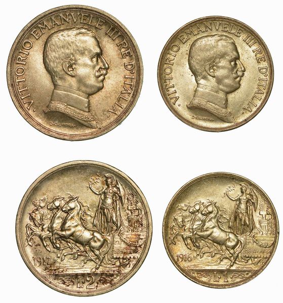 REGNO D'ITALIA. Lotto di due monete.  - Asta Numismatica | Rinascimento - Associazione Nazionale - Case d'Asta italiane