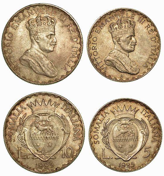 SOMALIA ITALIANA. Lotto di due monete.  - Asta Numismatica | Rinascimento - Associazione Nazionale - Case d'Asta italiane