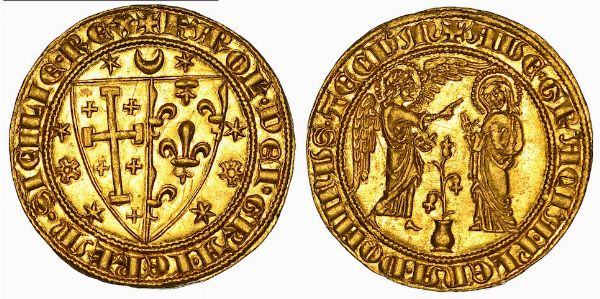 NAPOLI. CARLO I D'ANGI, 1266-1285. Saluto d'oro.  - Asta Numismatica | Rinascimento - Associazione Nazionale - Case d'Asta italiane