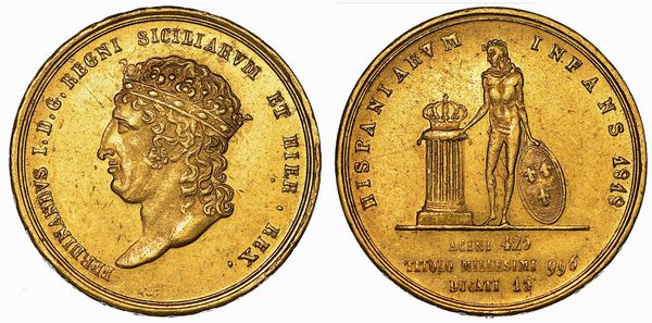 NAPOLI. FERDINANDO I DI BORBONE, 1816-1825. 15 Ducati 1818.  - Asta Numismatica | Rinascimento - Associazione Nazionale - Case d'Asta italiane