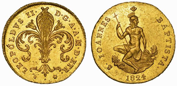 FIRENZE. LEOPOLDO II DI LORENA, 1824-1859. Ruspone 1824.  - Asta Numismatica | Rinascimento - Associazione Nazionale - Case d'Asta italiane