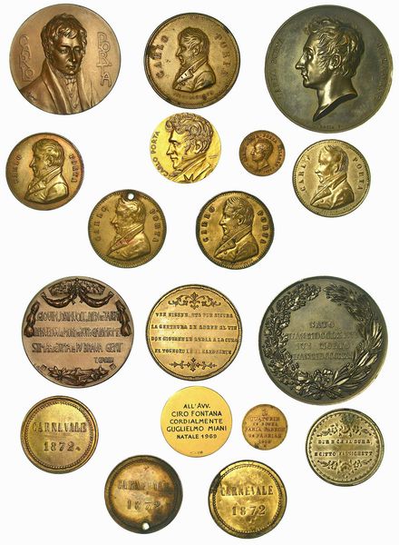 CARLO PORTA, 1775-1821. Lotto di nove medaglie.  - Asta Numismatica | Rinascimento - Associazione Nazionale - Case d'Asta italiane