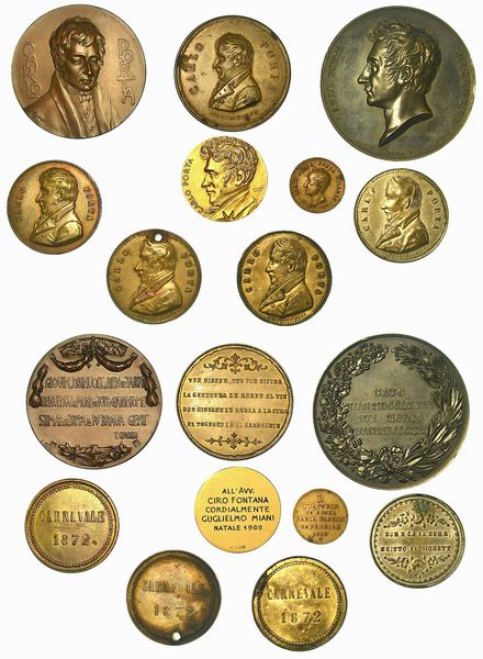 CARLO PORTA, 1775-1821. Lotto di nove medaglie.  - Asta Numismatica | Rinascimento - Associazione Nazionale - Case d'Asta italiane