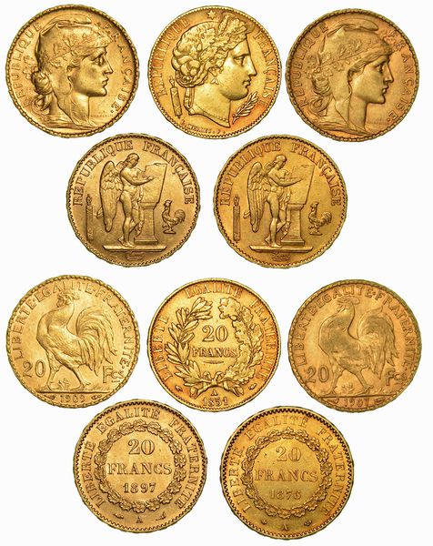 FRANCIA. Lotto di cinque monete.  - Asta Numismatica | Rinascimento - Associazione Nazionale - Case d'Asta italiane