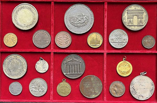 STATI VARI. Lotto di diciannove medaglie e gettoni.  - Asta Numismatica | Rinascimento - Associazione Nazionale - Case d'Asta italiane