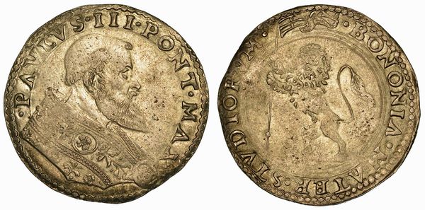 PAOLO III (ALESSANDRO FARNESE), 1534-1549. Bianco. Bologna.  - Asta Numismatica | Rinascimento - Associazione Nazionale - Case d'Asta italiane
