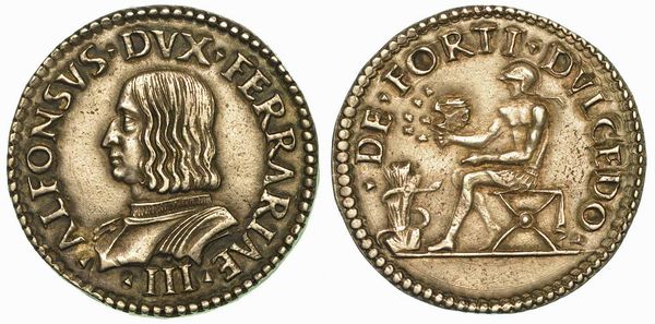 FERRARA. ALFONSO I D'ESTE, 1505-1534. Testone.  - Asta Numismatica | Rinascimento - Associazione Nazionale - Case d'Asta italiane