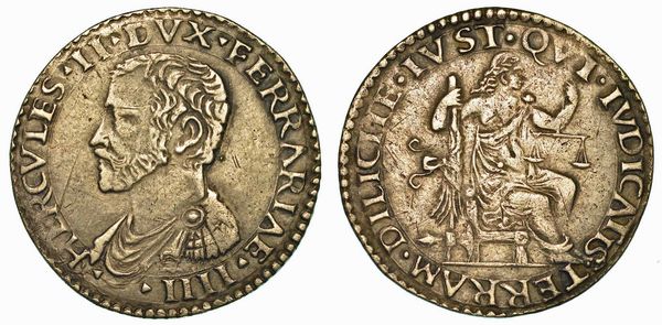 FERRARA. ERCOLE II D'ESTE, 1534-1559. Bianco.  - Asta Numismatica | Rinascimento - Associazione Nazionale - Case d'Asta italiane