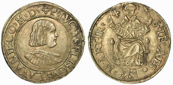 MESSERANO. PIERLUCA II FIESCHI, 1532-1548. Testone.  - Asta Numismatica | Rinascimento - Associazione Nazionale - Case d'Asta italiane