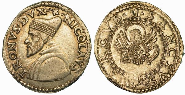 VENEZIA, NICOL TRON, 1471-1474. Lira da 20 Soldi (I tipo senza ramo d'edera al diritto).  - Asta Numismatica | Rinascimento - Associazione Nazionale - Case d'Asta italiane