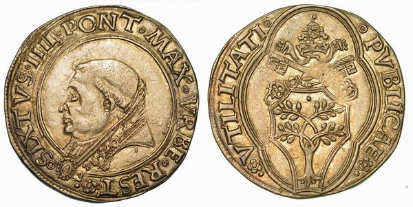 STATO PONTIFICIO. SISTO IV (FRANCESCO DELLA ROVERE), 1471-1484. Grosso. Roma.  - Asta Numismatica | Rinascimento - Associazione Nazionale - Case d'Asta italiane