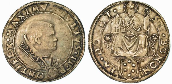 STATO PONTIFICIO. GIULIO II (GIULIANO DELLA ROVERE), 1503-1513. Giulio (1511-1512). Bologna.  - Asta Numismatica | Rinascimento - Associazione Nazionale - Case d'Asta italiane