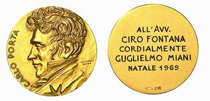 CARLO PORTA, 1775-1821. Lotto di nove medaglie.  - Asta Numismatica | Rinascimento - Associazione Nazionale - Case d'Asta italiane