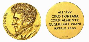 CARLO PORTA, 1775-1821. Lotto di nove medaglie.  - Asta Numismatica | Rinascimento - Associazione Nazionale - Case d'Asta italiane