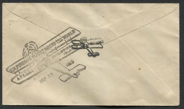 1925, Raid Sesto Calende � Australia � Filippine � Cian � Giappone � Roma, Comandante Francesco de Pinedo, tappa Manila-Aparri  - Asta Storia Postale e Filatelia - Associazione Nazionale - Case d'Asta italiane