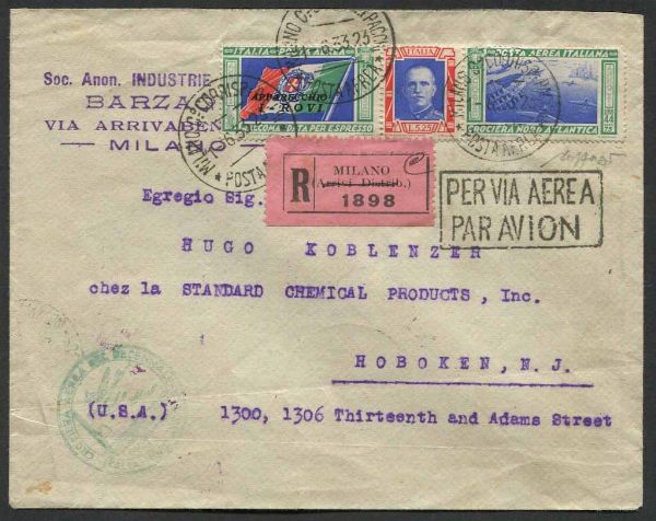 1933, Regno dItalia, Crociera Aerea del Decennale  - Asta Storia Postale e Filatelia - Associazione Nazionale - Case d'Asta italiane