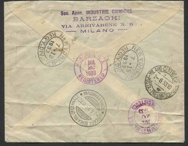 1933, Regno dItalia, Crociera Aerea del Decennale  - Asta Storia Postale e Filatelia - Associazione Nazionale - Case d'Asta italiane
