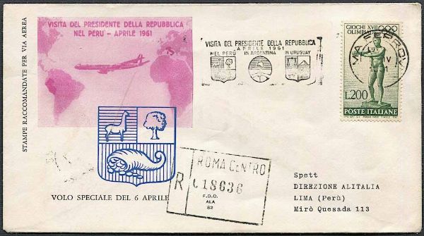 1961, Repubblica Italiana, Lire 200 17 Olimpiade di Roma  - Asta Storia Postale e Filatelia - Associazione Nazionale - Case d'Asta italiane