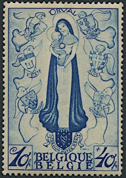 1933, Belgio, Orval, seconda emissione  - Asta Storia Postale e Filatelia - Associazione Nazionale - Case d'Asta italiane
