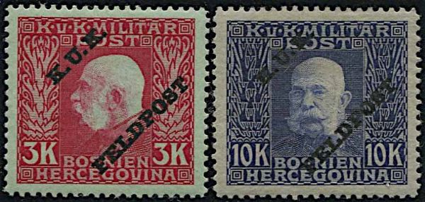 1915, Bosnia-Erzegovina, posta di Campagna  - Asta Storia Postale e Filatelia - Associazione Nazionale - Case d'Asta italiane