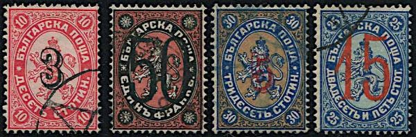 1884/85, Bulgaria, soprastampati  - Asta Storia Postale e Filatelia - Associazione Nazionale - Case d'Asta italiane